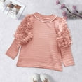 thumbnail image 2 of TBWNWG Girls Tops Girls Long Sleeve Casual Tees Soft Comfortable Daily Wear Beaded Design Round Neck Style for Toddlers and Kids 2-9 Years,Size 4-5 Years, 2 of 6