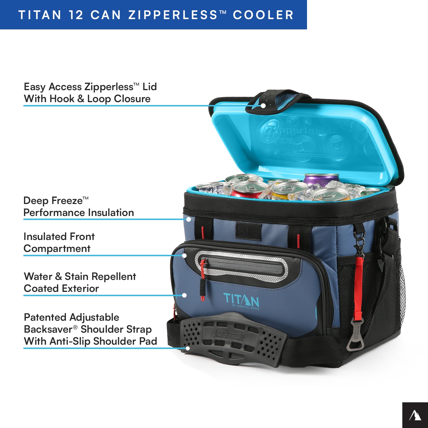 Titan by Arctic Zone 12-Can Zipperless Soft Cooler photo 4