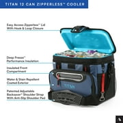 Titan by Arctic Zone 12 Can Zipperless Soft Cooler, 8 Quart, Ocean Blue