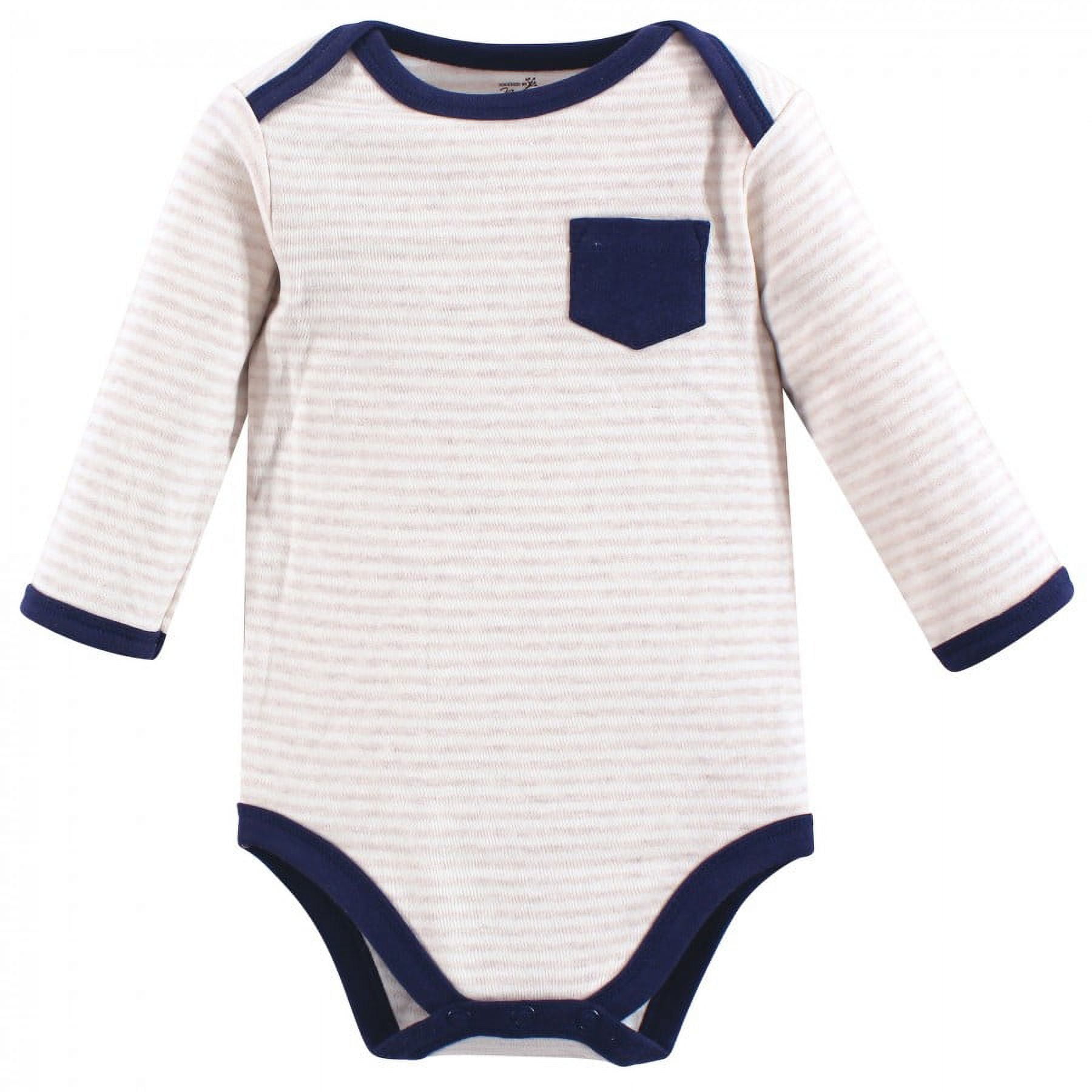 Touched by Nature Baby Boy Organic Cotton Long-Sleeve Bodysuits 3pk, Hedgehog, 12-18 Months