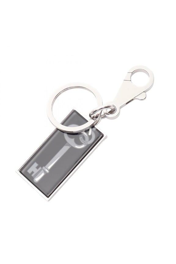 Pre-Owned Hermes Illusion Keyring Charm Accessory, Metal, Women's, Black/Silver