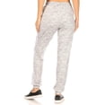 thumbnail image 2 of Stretch Knit Joggers Sweatpants With Side Stripes - Grey  White Space Dye, 2 of 4
