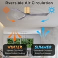 thumbnail image 3 of Matthews Fans - Irene-3H 3-Blade 42 Inch Flush Mount Ceiling Fan In Contemporary, 3 of 6
