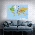 thumbnail image 4 of WCIC 59*39inch World Map Art Prints Wall Poster Home Office Vinyl Photography Hanging Decoration, 4 of 6