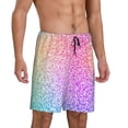 thumbnail image 2 of Balery Colorful Glitters Pantalones cortos de pijama de punto de algodón para hombre con cinturilla y bolsillos-XX-Large, 2 of 6