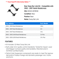 thumbnail image 2 of Rear Sway Bar Link Kit - Compatible with 2002 - 2007 Buick Rendezvous 2003 2004 2005 2006, 2 of 2