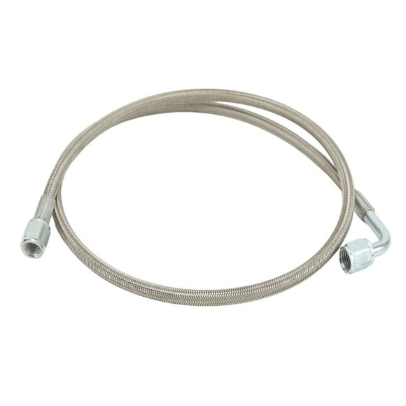 Manguera de alimentación de aceite de turbo 4AN de 90 grados de acero inoxidable trenzada de 60 pulgadas