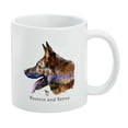 thumbnail image 1 of Protect and Serve K9 Police Thin Blue Line German Shepherd Dog White Mug, 1 of 5
