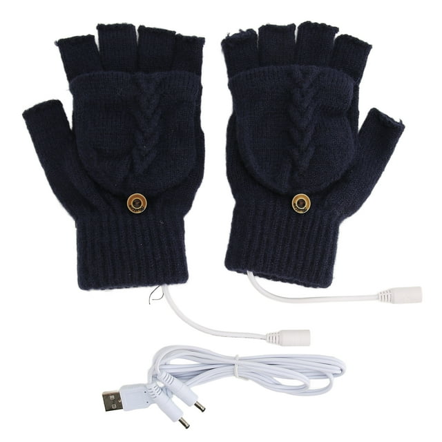 Heated Computer Gloves,USB Warmer Heated Gloves Half Finger Heating Gloves USB Hand Gloves Exquisite Design