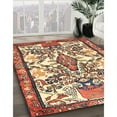 thumbnail image 3 of Ahgly Company Machine Washable Indoor Rectangle Traditional Brown Red Area Rugs, 4' x 6', 3 of 7