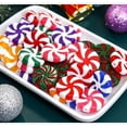 thumbnail image 3 of 100 adornos navideños de bastón de caramelo con menta para árbol de Navidad, adornos de caramelo falsos, adornos de decoración de Acción de Gracias de invierno, artesanía de bastón de caramelo para ma, 3 of 7