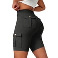thumbnail image 2 of UDAUDU Women Workout Biker Shorts with Cargo Pockets Butt Lifting High Waisted Tummy Control Short Leggings Workout Yoga Gym Pants Dark Gray M, 2 of 6