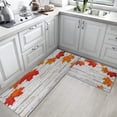 thumbnail image 3 of Fall Kitchen Rugs and Mats Non Skid Washable Set of 2, Autumn Maple Leaves Kitchen Runner Rug, Wood Abstract Kitchen Floor Mat Under Sink Mat Throw Rug for Kitchen Doormat Waterproof, 3 of 6