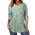 thumbnail image 1 of Gibobby Blusa Manga Larga Mujer Camiseta y camiseta de manga larga para mujer Winter Ladies Sense（Verde， M), 1 of 4