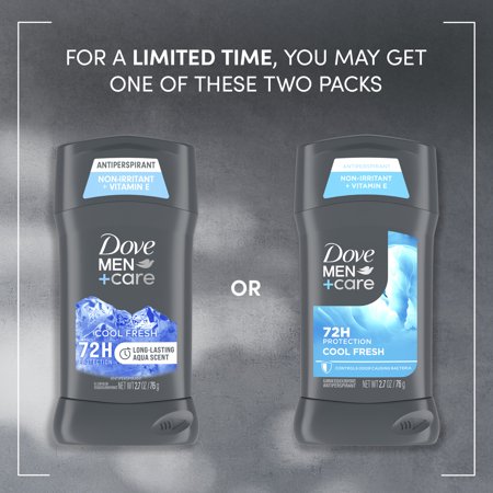 DOVE MEN+CARE ANTIPERSPIRANT DEODORANT FOR MEN AQUA SCENT, COOL FRESH, 2.7 OZ