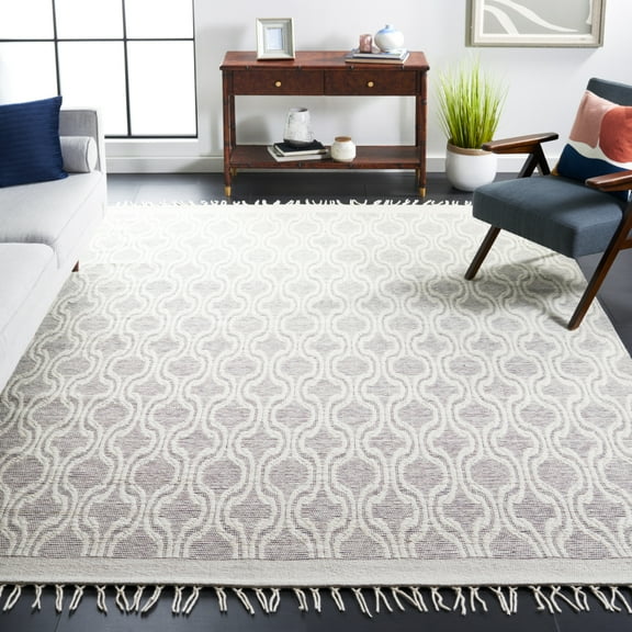 SAFAVIEH Vermont Wilton Trellis Area Rug, Ivory, 6' x 6' Square