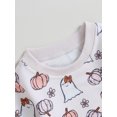 thumbnail image 5 of Wassery Baby Girls Halloween Outfits 6 12 18 24 Months Infant Girl Pumpkin Ghost Print Round Neck Long Sleeve Sweatshirt Tops + Pants Set Fall Casual Clothes, 5 of 8