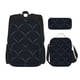 thumbnail image 1 of Easygdp Black Fish scales Mochila para Niños y Niñas con Set de Caja de Almuerzo y Estuche para Lápices 3 en 1, Mochila Escolar Estampada para Adolescentes, 1 of 7