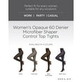 thumbnail image 2 of Melas Women's Opaque 60 Denier Microfiber Shaper Control Top Tights - Womens - Female (Small/Medium, Dark Navy), 2 of 12