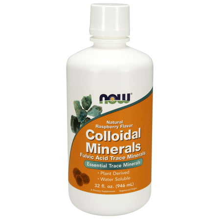 NOW Supplements, Colloidal Minerals Liquid, Plant Derived, Rasberry,