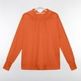thumbnail image 6 of Brondbend Hoodie Sweatshirt for Women Pullovers Women Mock Neck Long Sleeved Solid Color Pocket Fashion Top with Drawstring Loose Fit Fall Winter Party Work Casual Top (Orange), 6 of 6