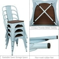 thumbnail image 5 of Lacoo Set of 4 Lacoo Indoor-Outdoor Use Stackable Chic Dining Bistro Cafe Metal Chair, White, 5 of 6