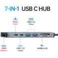 thumbnail image 2 of USB C Hub HDMI Adapter for MacBook Pro/Air, 7 in 1 USBC Dongle with HDMI, SD/TF Card Reader, Data Port,100W PD, and 2 3.0 Compatible Dell XPS, Lenovo Thinkpad., 2 of 2