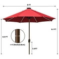 thumbnail image 2 of EliteShade Sunbrella Solar Umbrellas 9ft Market Umbrella with 80 LED Lights Patio Umbrellas Outdoor Table Umbrella（Red）, 2 of 6
