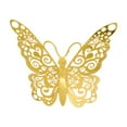 thumbnail image 4 of 3Pcs Metal Hollow Butterfly Wall Sticker MORESEC under $5 3D Simulation Butterfly Decoration for Home and Party, Metal Texture Wall Sticker for Wedding and Mall Decor, 4 of 4