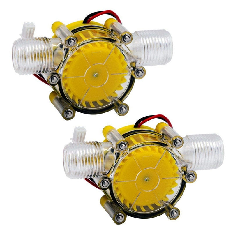2 Pcs 10W Water Flow Pump Mini Hydro Generator Turbine Flow Hydraulic