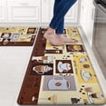 thumbnail image 2 of 2 PCS Kitchen Rugs, Cushioned Anti-Fatigue Kitchen Rugs, Waterproof Non-Slip Kitchen Mats, Washable Coffee Kitchen Mats for Floor Kitchen Laundry Office (17.3"x29"+17.3"x47"), 2 of 5
