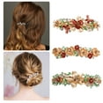 thumbnail image 3 of Unique Bargains Hair Barrettes Accessories for Women Hair Clips Sparkly sparkling Rhinestones Hairpin 3 Pcs Coffee Color, 3 of 7