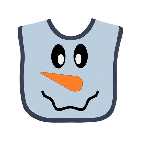 

Inktastic Snowman with Carrot Nose and Smile Gift Baby Boy or Baby Girl Bib