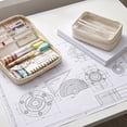 thumbnail image 5 of Multi-layer Transparent Pencil Pouch, Large Capacity Cloth Makeup Brush Bag, Multifunctional Stationery Storage Bag for Home Office Travel Hotel Daily Use, 5 of 6