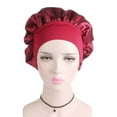 thumbnail image 3 of Gyouwnl Womens Sleep Night Cap Wide Band Satin Bonnet for Hair Beauty,Hair Care Cap,Chemo Beanie,Curly Springy Hair, One Size, 3 of 7