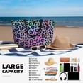 thumbnail image 3 of Yiaed Rainbow Animal Skin Print Large Capacity Beach Travel Bag - Waterproof Zipper Vacation Tote for Sandproof Storage, and Camping, 3 of 5