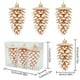thumbnail image 3 of Juego de 3 adornos navideños de piñas y frutas | Adornos colgantes de plástico para el árbol | Colores dorado, rojo y plateado, 3 of 6