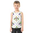 thumbnail image 2 of Mardi-gras Flowers Beads Vest Undershirt Tank Top Sleeveless Quick Dry 6Y, 2 of 7