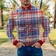 thumbnail image 4 of Larisalt Flannel Shirt For Men,Mens Flannel Shirts Long Sleeve Pearl Snap Buttons Western Cowboy Vintage Work Casual with Pockets Plaid Shirt Blue,3XL, 4 of 5