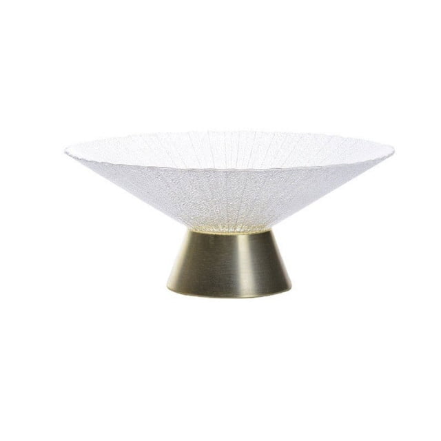 QJUHUNG Glass Fruit Bowl Clear Round Fruit Bowl - Decorative Bowls for Home Décor - Centerpiece Bowl for Entryway Table Candy Dish and Essentials Display - Glass Bowl Decorative - Foo
