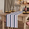 thumbnail image 2 of Table Runners 36 Inches Long Dress Scarves, Pink Grey Striped Farmhouse Kitchen/Dining Table Runner, Short Coffee Tablerunners, Farmhouse Stripes Modern Abstract Art 13x36 Inch, 2 of 9