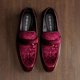 thumbnail image 2 of Mocasines de charol y terciopelo burdeos para hombre Bruno Marc talla 13, 2 of 9