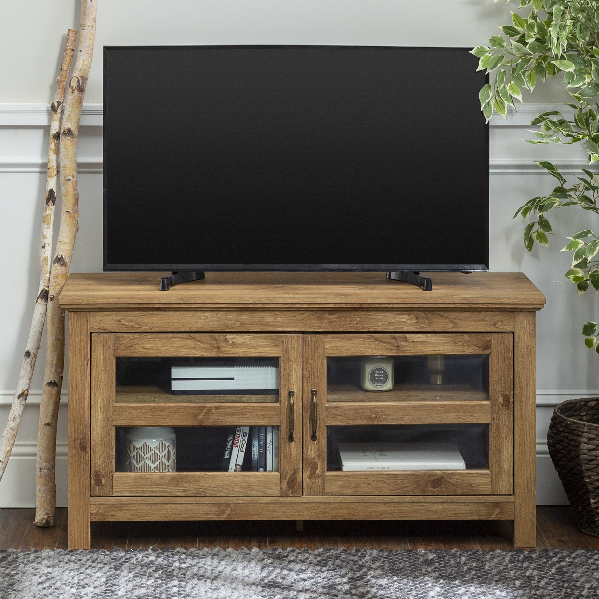 Transitional TV Stand for TVs up to 48", Barnwood