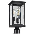 thumbnail image 1 of Design House Mayfield Luces para exteriores con vidrio transparente, modernas luces para postes para exteriores, luces para patio, entrada, jardín y porches, lámpara decorativa para exteriores en negr, 1 of 1