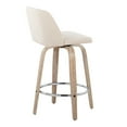 thumbnail image 6 of LumiSource White Toriano 26" Fixed-Height Counter Stool - Set of 2, 6 of 6