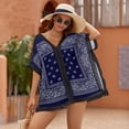thumbnail image 2 of Bandana Blue Women's Swimsuit Coverup Summer Beach Cover Up Bathing Suit Dress, 2 of 6