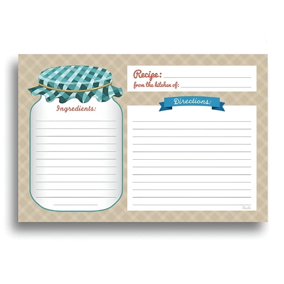 CCOCC 2026 New Folding Recipe Cards (Set of 50) - Vintage Luxury Thick Cardstock Jumbo Folded Double-Sided for Recipe Organization,Cooking,Kitchen,Meal Planning,Gift for Chefs