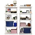 thumbnail image 5 of Oskar Plastic Shelving Unit 5-Tier Interlocking Multipurpose Organizer 36"W x 18"D x 74"H, White, 5 of 5