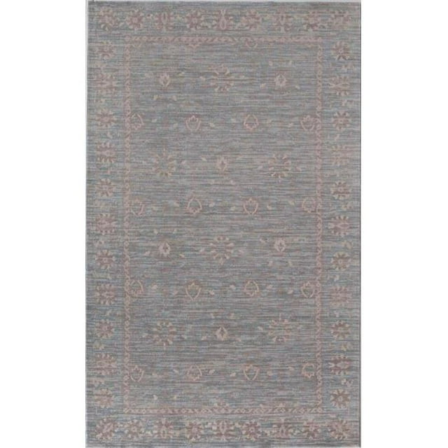 Rugs America 25541 Wilshire Blue Rectangle Floral Rug, 8 x 10 ft.