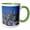 Green/White, variant on 3drose, Texas, Houston. Downtown Skyline - Us44 Mde0116 - Michael Defreitas, 11oz Two-tone Green Mug